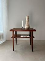 Vintage lectuurtafel teak opaal jaren 60, Minder dan 55 cm, Midmod, Ophalen of Verzenden, Zo goed als nieuw