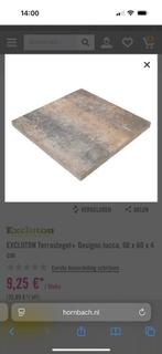 Excluton Lucca 60x60x4 25st - 10m2, Ophalen, Nieuw, 10 m² of meer, Beton
