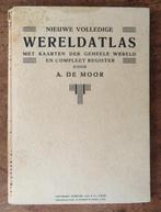 A de Moor Nieuwe Volledige Wereldatlas 1e druk 1930 ( Atlas, Boeken, Atlassen en Landkaarten, Overige atlassen, Ophalen of Verzenden