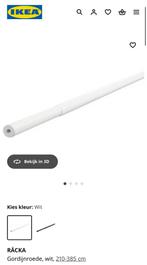 Ikea RÄCKA Gordijnroede Wit 210-385cm, Huis en Inrichting, Ophalen, Gebruikt, Wit, 200 cm of meer