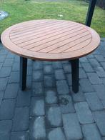 Ronde houten tuintafel, Tuin en Terras, Tuintafels, Ophalen, Gebruikt, Rond, Hout