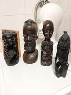 Oude Afrikaanse ebbenhouten beelden, Antiek en Kunst, Kunst | Beelden en Houtsnijwerken, Ophalen of Verzenden