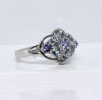 Zilver 925 Ring. Diverse edelstenen 1.01 Carat Maat 17.7 mm,, Verzenden, Geen, Nieuw, 17 tot 18