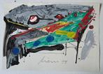 uniek werk van Peter Diem op papier uit 1994, Antiek en Kunst, Kunst | Litho's en Zeefdrukken, Ophalen of Verzenden