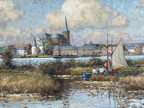 Willem Heytman, gezicht op Kampen, Antiek en Kunst, Kunst | Schilderijen | Klassiek, Ophalen