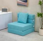 Uittrekbare Slaapbank - Blauw NIEUW IN DOOS, 90 cm, Eenpersoons, Blauw, Nieuw