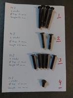 Beslag tuinstoel scharnier haak hulsmoer bout M6 M7 M8 rail, Ophalen of Verzenden, Zo goed als nieuw, Bouten of Moeren