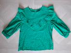Groene blouse met roezels, maat S, Loness, Ophalen of Verzenden, Maat 36 (S), Gedragen