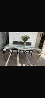 Zo goed als nieuw tafel( met tafelglasplaat), Ophalen, Gebruikt
