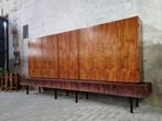 XXL Retro Palissander Wandmeubel | Grote Vintage Wand Kast, Huis en Inrichting, 300 cm of meer, 150 tot 200 cm, Gebruikt, Ophalen of Verzenden