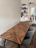 Eettafel | WOOOD Rhombic | Teak Hout | Metaal | 220x90 cm, Huis en Inrichting, Tafels | Eettafels, Ophalen, Gebruikt, Teakhout