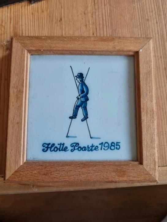 Tegeltje holle Poarte, Huis en Inrichting, Woonaccessoires | Lijsten, Gebruikt, Minder dan 50 cm, Hout, Ophalen of Verzenden