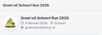 Startbewijs Groet uit Schoorl run, Sport en Fitness, Loopsport en Atletiek, Overige typen, Nieuw, Hardlopen, Ophalen