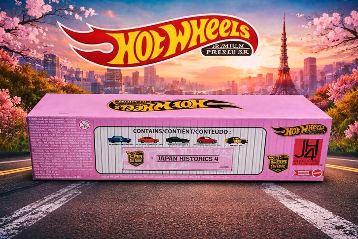 Hot Wheels Japan Historics 4 Premium Set JH4 - Nieuw!, Hobby en Vrije tijd, Modelauto's | 1:18, Nieuw, Auto, Hot Wheels, Ophalen of Verzenden