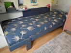 peuter kleuter junior bed IKEA Vikare meegroeibed jeansblauw, Gebruikt, Lattenbodem, 70 tot 85 cm, Ophalen