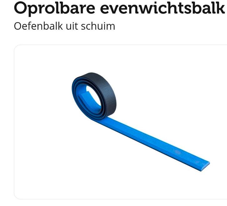 Oprolbare evenwichtsbalk turnbalk Janssen-Fritsen, Sport en Fitness, Turnen, Zo goed als nieuw, Materiaal, Maat 36 t/m 42, Ophalen of Verzenden