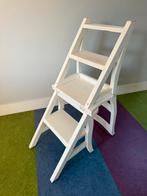 Brocante Stoel-Trap Combinatie, Huis en Inrichting, Stoelen, Ophalen, Gebruikt, Wit, Eén