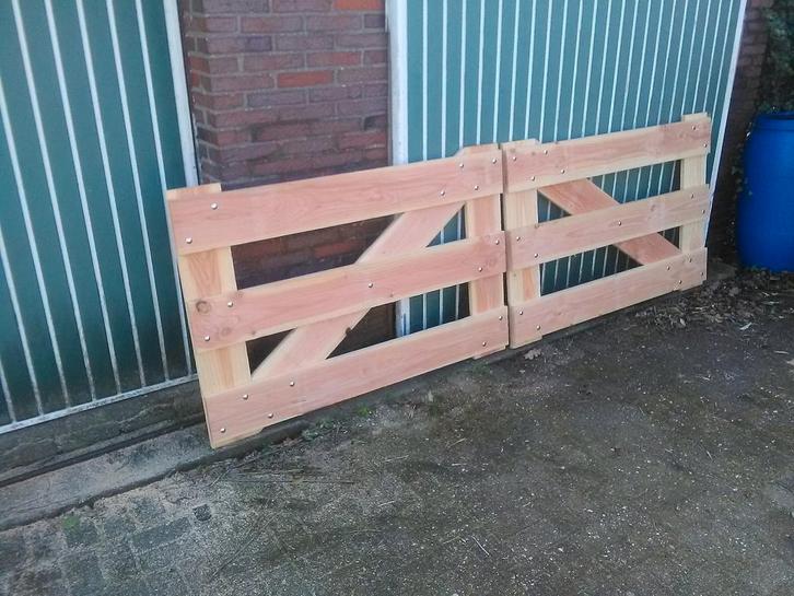 Nieuw Douglas landhek 3 meter breed, Tuin en Terras, Tuinhekken en Hekwerk, Nieuw, Tuinhek, Hout, Ophalen