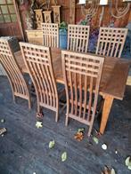 Eet tafel met stoelen, Huis en Inrichting, Tafels | Eettafels, Ophalen, Rechthoekig, 50 tot 100 cm