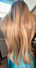 Donker blond haarstuk. Echt haar., Ophalen of Verzenden, Zo goed als nieuw, Pruik of Haarverlenging