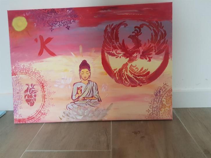PHOENIX IN YIN, Antiek en Kunst, Kunst | Schilderijen | Abstract, Ophalen