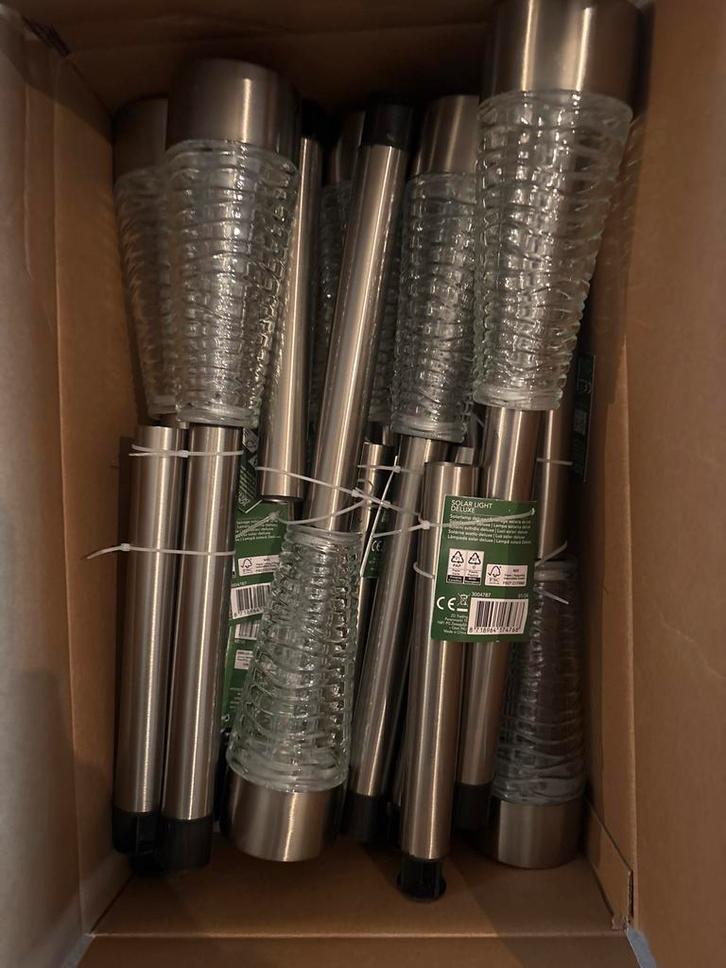Partij Solar Tuinlampen Deluxe - Nieuw in Doos!, Huis en Inrichting, Lampen | Wandlampen, Nieuw, Ophalen of Verzenden