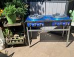 Wokbrander / woktafel high pressure 2x 30 kW gietijzer, Ophalen, Zo goed als nieuw