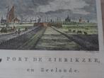 Handgekleurde druk gravure Haven Vlissingen, M. Sallieth, Gebruikt, Verzenden, Voor 1940, Prent