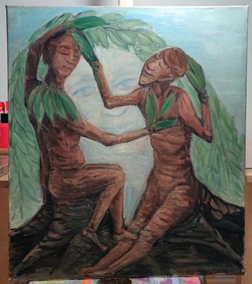 Elly Kuipers (1938-2016) schilderij ‘Moeder Natuur’ beschikbaar voor biedingen