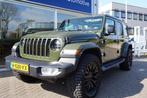 Jeep Wrangler Unlimited 4xe 380 Sahara softtop cabrio / navi, Auto's, Jeep, Automaat, Parkeercamera, 4 cilinders, Cabriolet