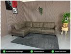 GRATIS LEVERING Hoekbank Taupe Microleer 280x180 REFURBISHED