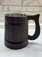 Handgemaakte houten bierpul – uniek & stevig, Ophalen of Verzenden, Zo goed als nieuw