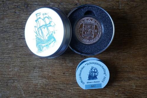 SCHEEPJESSCHELLING 2023, herslag, zilver (31,1 gr.), proof, Postzegels en Munten, Munten | Nederland, Zilver, Ophalen of Verzenden