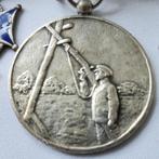 26 Schietprijs Medailles w.o 4 x Zilver aan Schakelketting, Ophalen of Verzenden, Zilver
