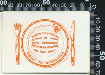 Sticker: Snackbar Schreuders - Vlijmen beschikbaar voor biedingen