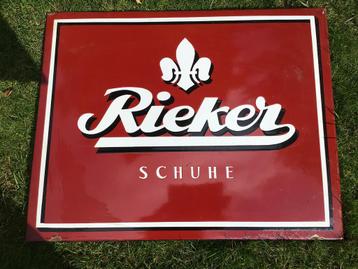 Emaille reclamebord “Rieker schuhe”. beschikbaar voor biedingen