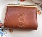 Vintage Bruine Leren Portemonnee, Overige merken, Gebruikt, Bruin, Ophalen of Verzenden