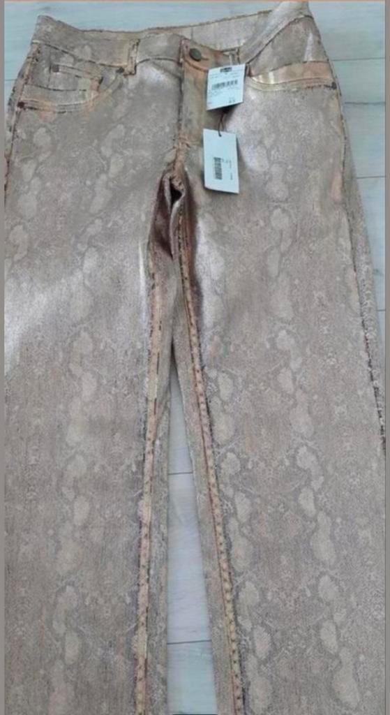 ZOSO Broek Demi Model 244 River  Gold W48 Nieuw Maat L, Kleding | Dames, Broeken en Pantalons, Nieuw, Maat 42/44 (L), Overige kleuren