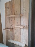 Houten Wandrek met Plankjes 195cm x 75 cm, Ophalen of Verzenden, Zo goed als nieuw