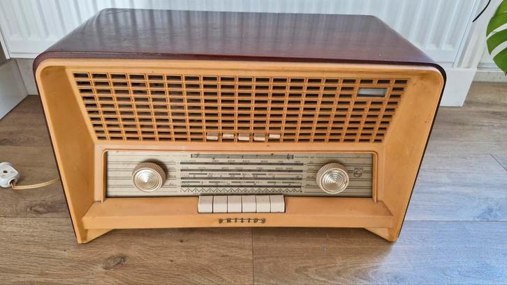 Philips B4X82A buizenradio 1958, Audio, Tv en Foto, Radio's, Ophalen