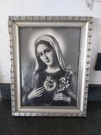 Antiek schilderij Maria heilig hart, Ophalen of Verzenden