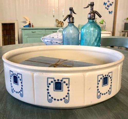 Grote schaal Art Deco | Schaal U&C Sarreguemines, Huis en Inrichting, Woonaccessoires | Schalen en Manden, Zo goed als nieuw, Schaal