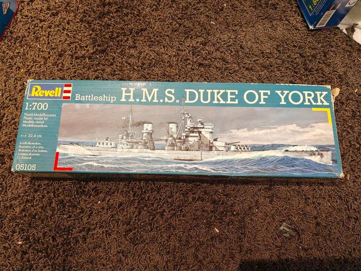 Revell 1/700 H.M.S. Duke of York 05105, Hobby en Vrije tijd, Modelbouw | Boten en Schepen, Gebruikt, 1:200 of kleiner, Revell