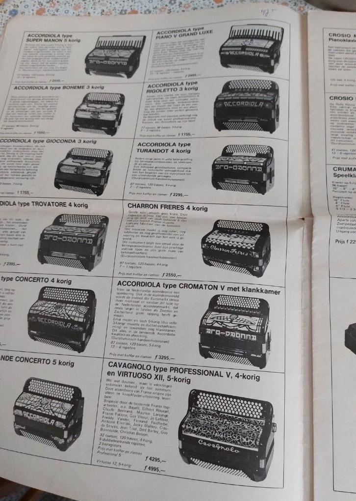 Folders van Accordiola  en Charron Freres accordeons gezocht, Muziek en Instrumenten, Accordeons, Gebruikt, Overige formaten, Overige merken