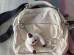 Kipling tas wit. Schoudertas en rugtas. Inclusief aapje., Ophalen of Verzenden, Zo goed als nieuw, Wit, Schoudertasje
