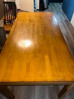 Eikenhouten eetkamertafel + 2 stoelen - gratis!, Huis en Inrichting, Tafels | Eettafels, Ophalen, Gebruikt, Eikenhout, 50 tot 100 cm