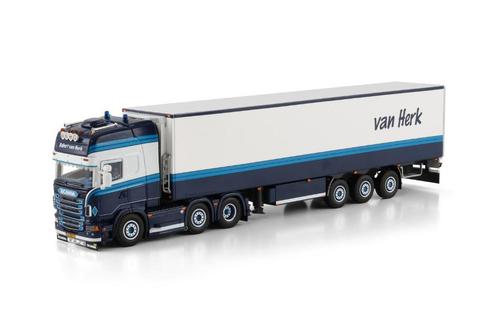 WSI  SCANIA R 6 TOPLINE 6X2  REEFER TRAILER 3AXLE V HERK, Hobby en Vrije tijd, Modelauto's | 1:50, Nieuw, Bus of Vrachtwagen, Wsi