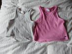 Wit en roze topjes, Gebruikt, Meisje, Ophalen of Verzenden, Shirt of Longsleeve