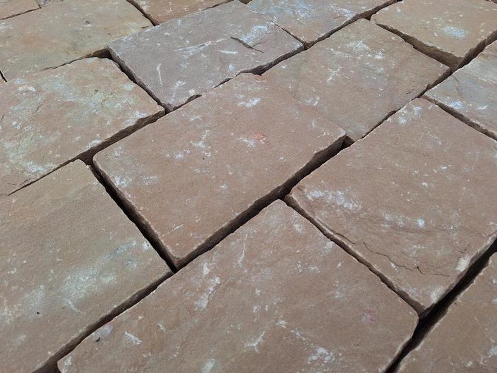 kasseien Sandstone Golden Leaf 20x14x5/7 cm gekapt, Tuin en Terras, Tegels en Klinkers, Nieuw, Terrastegels, Natuursteen, Ophalen