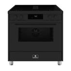 90 cm breed inductie fornuis met interne afzuiging., Ophalen of Verzenden, Gebruikt